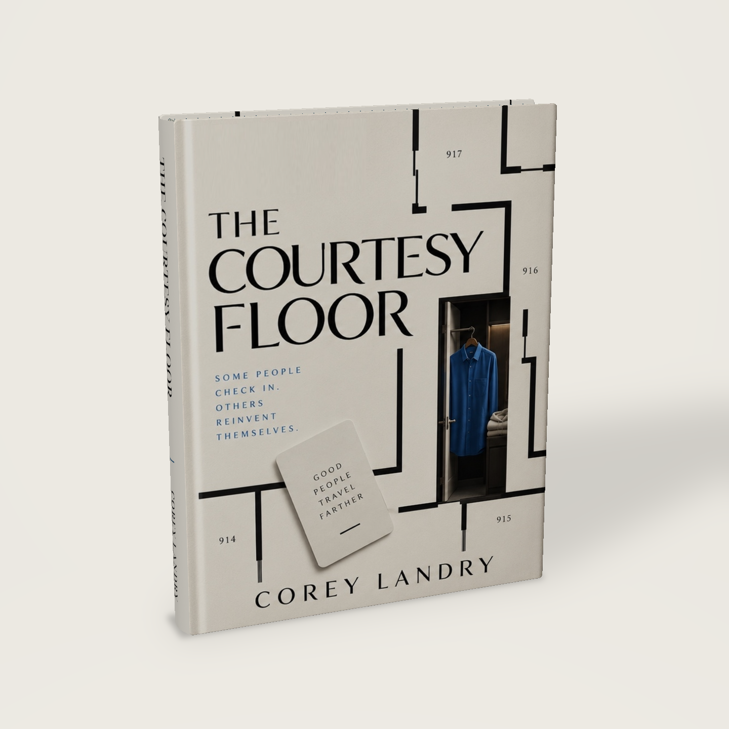 The Courtesy Floor book cover, with Corey Landry’s author credit