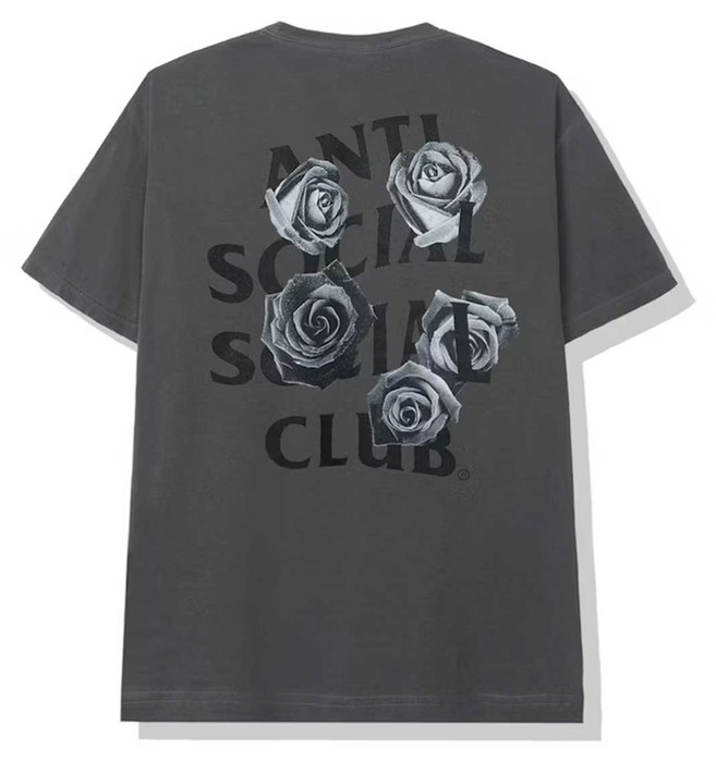 ANTI SOCIAL SOCIAL CLUB Bat Emoji tee, Gray